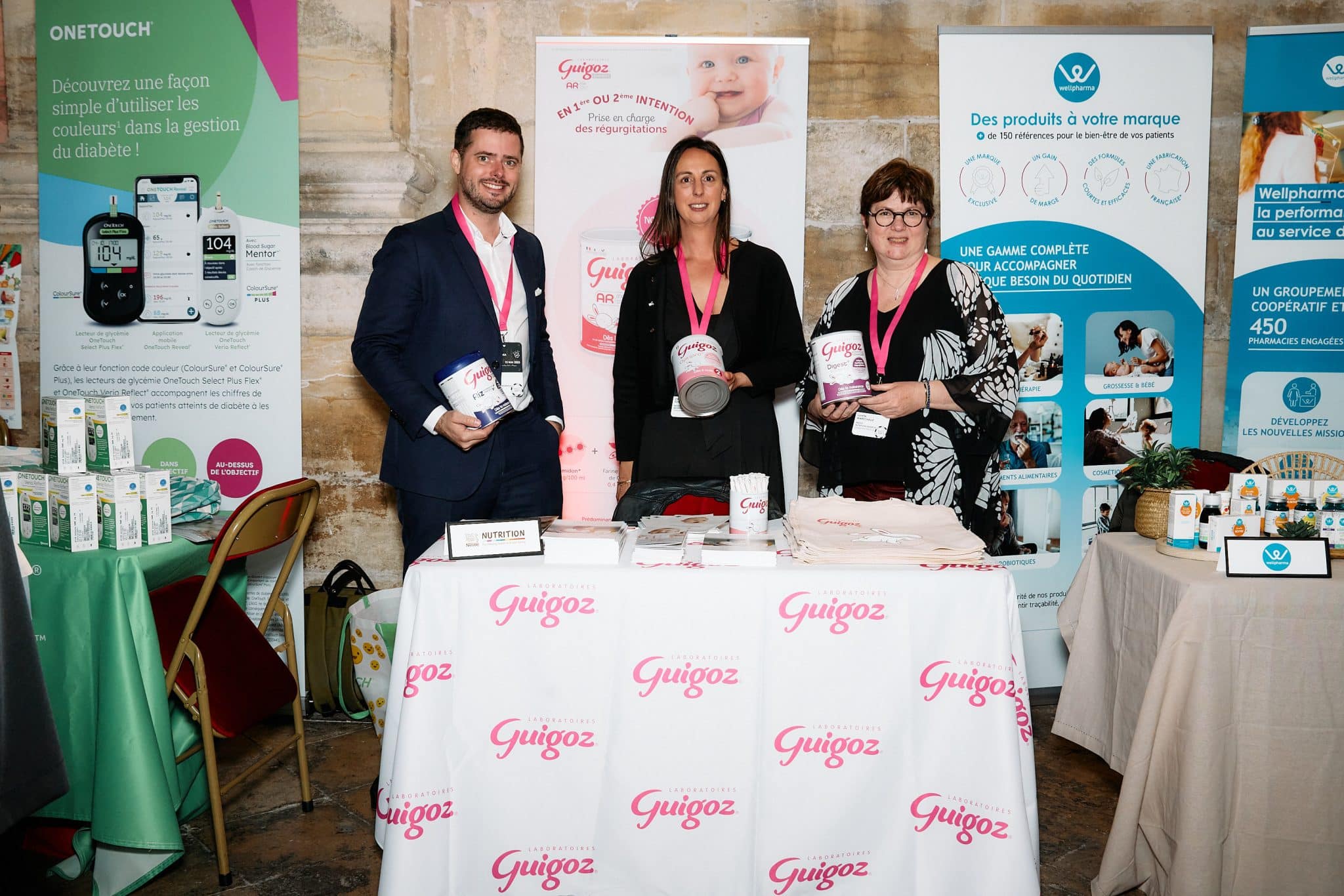 Stand Guigoz Onetouch — séminaire Wellpharma Lorraine LORENTS